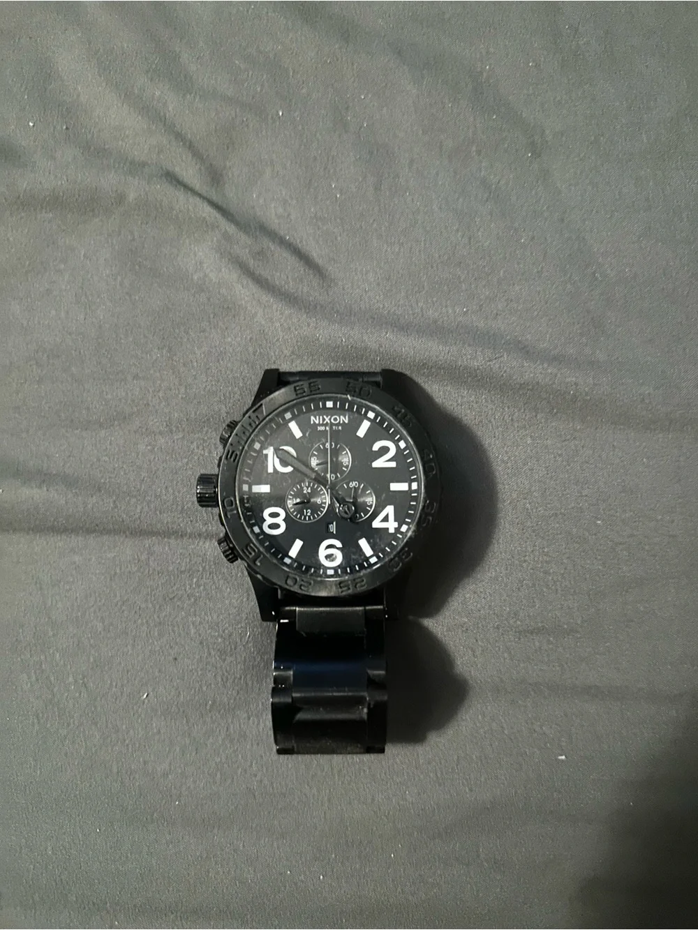 Nixon Black Stainless Chronograph Watch